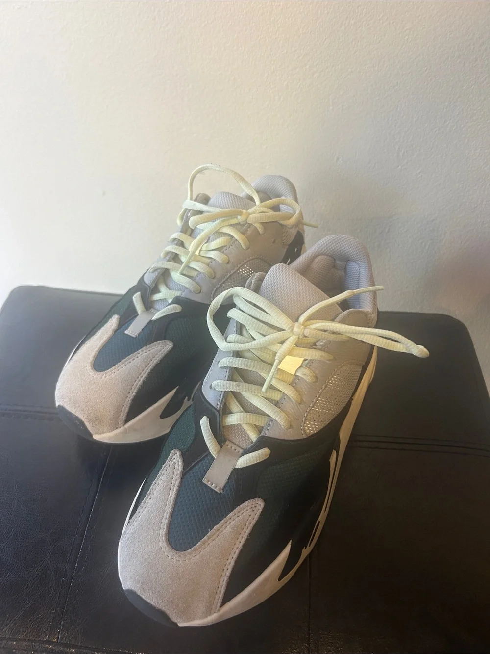 adidas Multi‑Tone Retro Runner in Green, Gray & Black